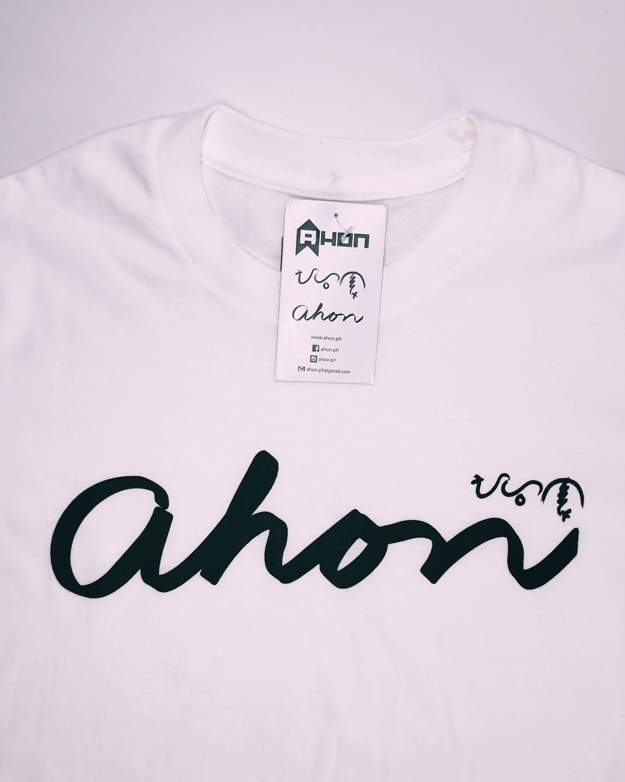 Ahon Brand lifestyle cotton t shirt (white)