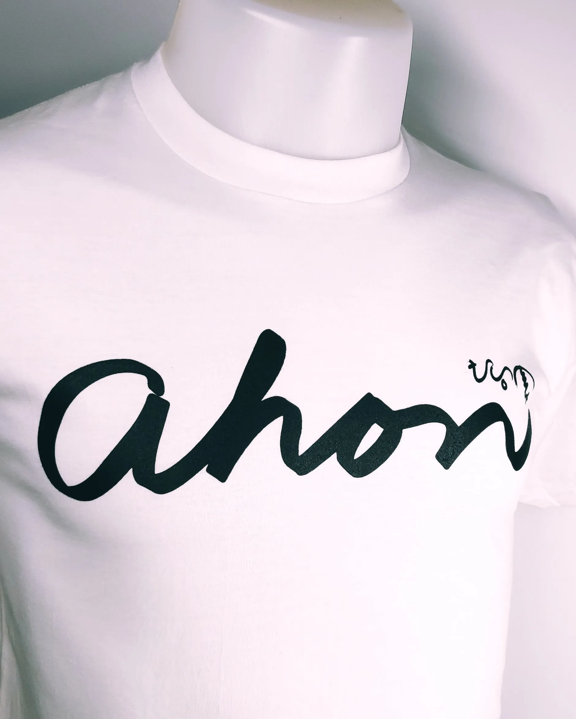 Ahon Brand lifestyle cotton t shirt (white)