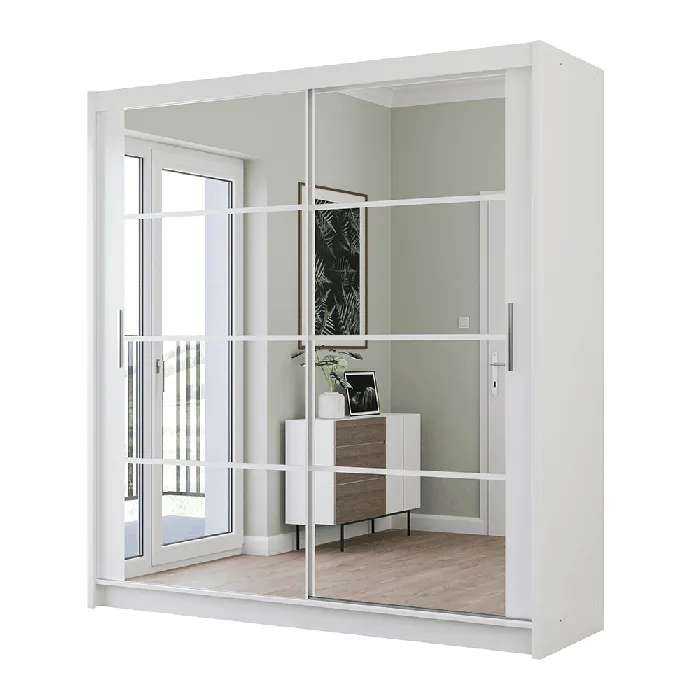 Breanna 203cm Sliding Door Wardrobe White