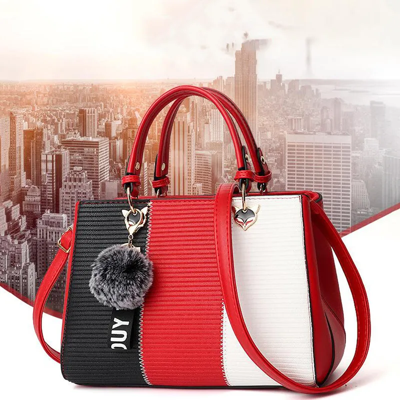 Hairball Ornaments Tote Bag - Unique Patchwork Handbag