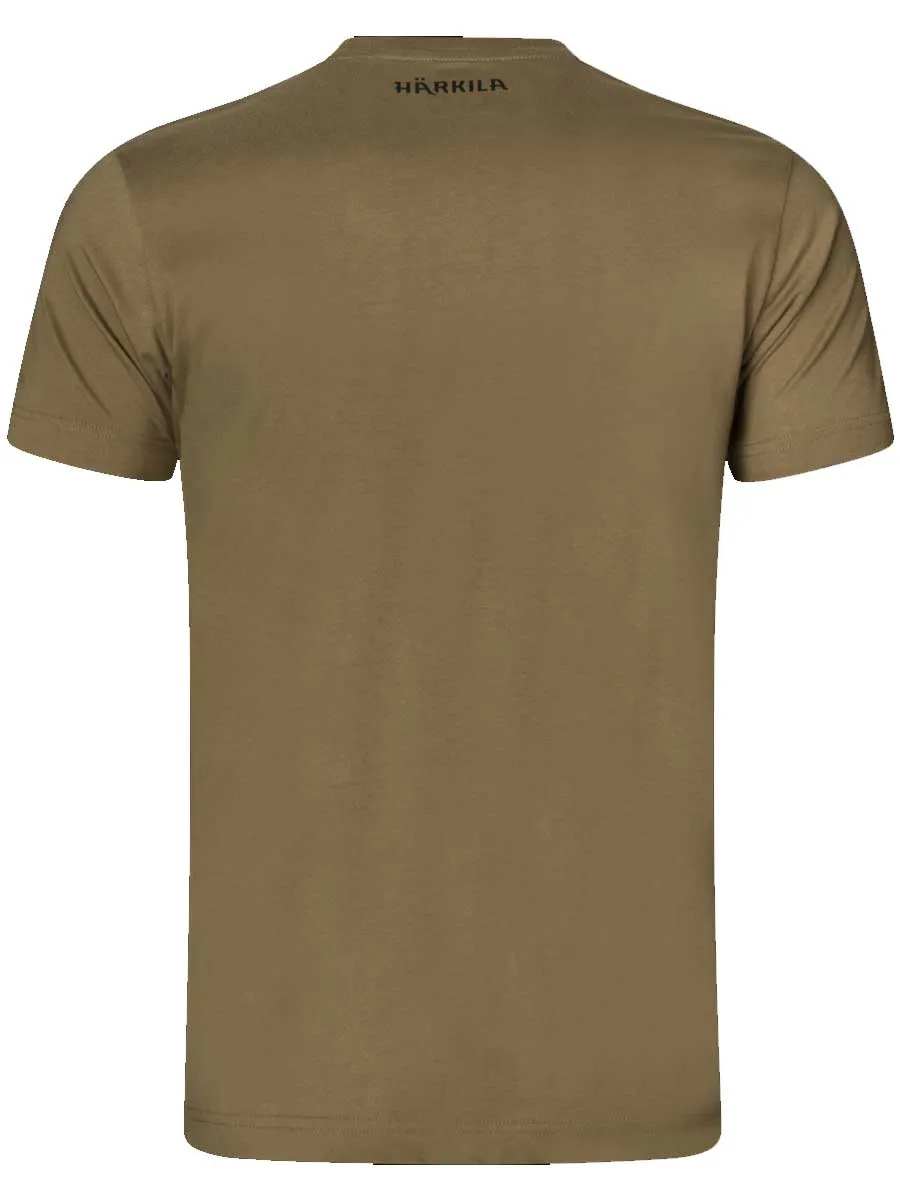HARKILA Logo Brand T-shirt - Mens - Dark Antique Bronze