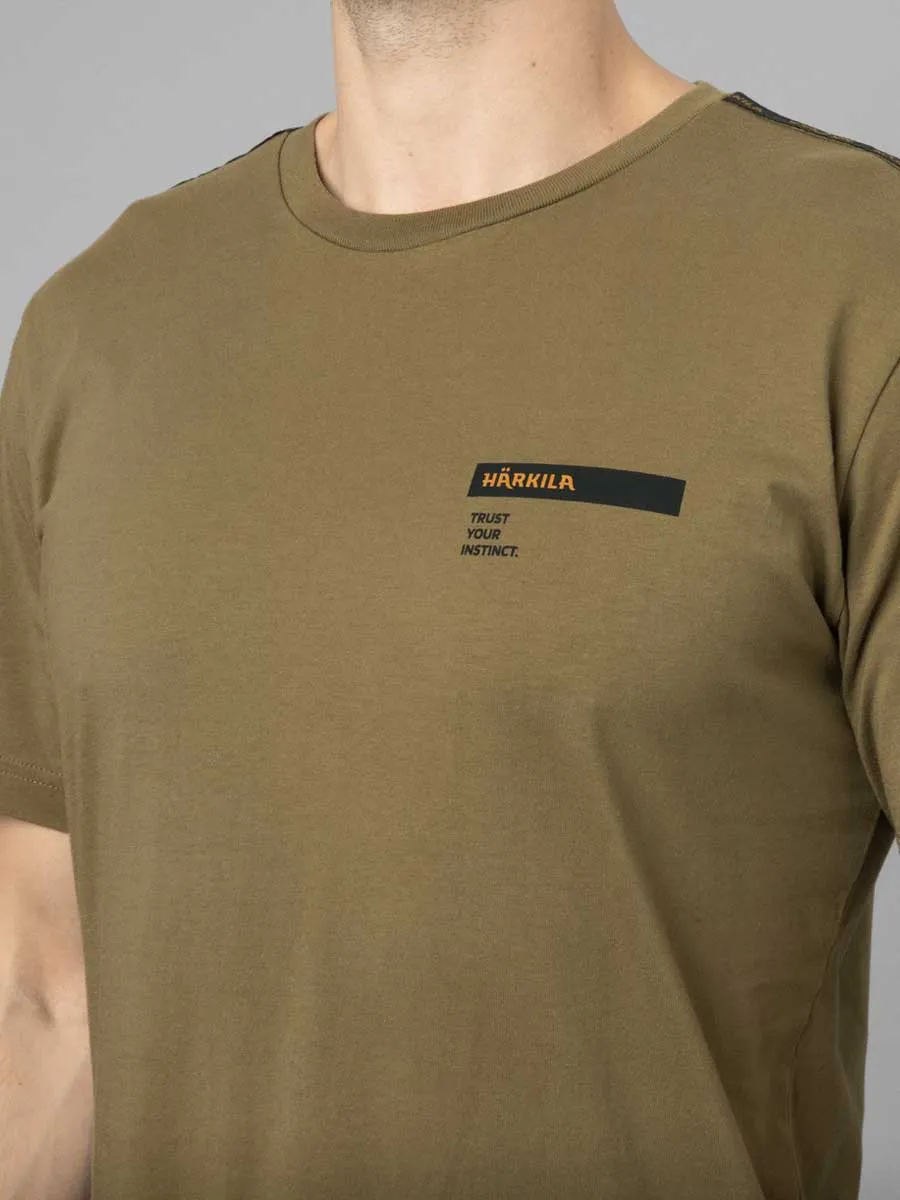 HARKILA Logo Brand T-shirt - Mens - Dark Antique Bronze