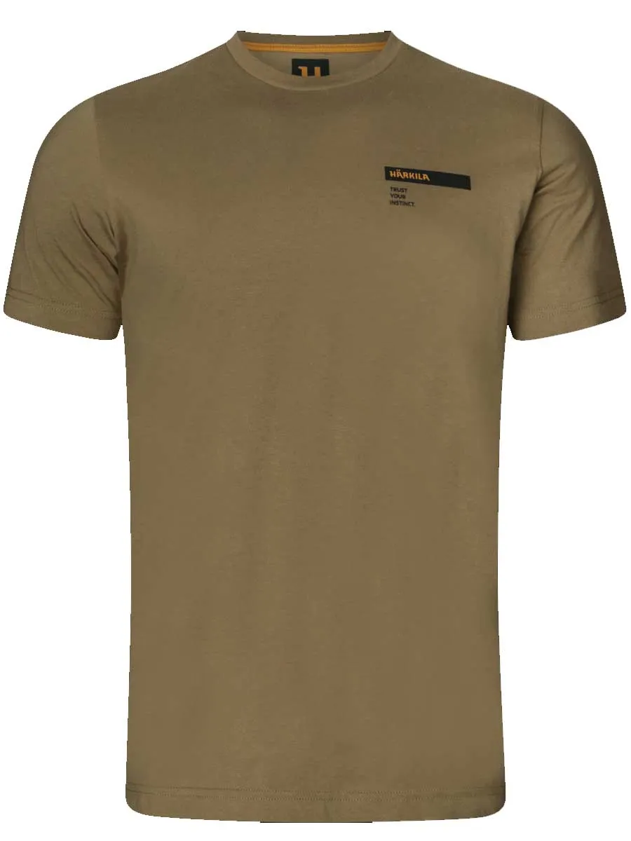HARKILA Logo Brand T-shirt - Mens - Dark Antique Bronze