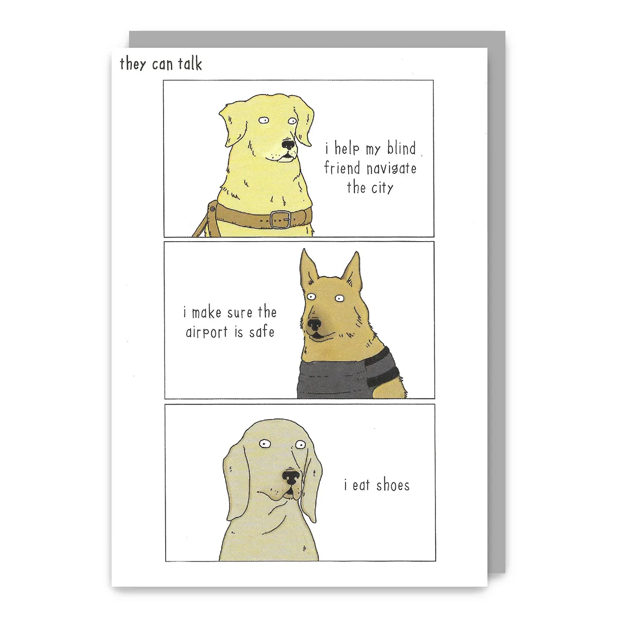 I Eat Shoes Greetings Card