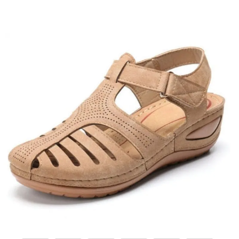 Leather Vintage Buckle Sandals