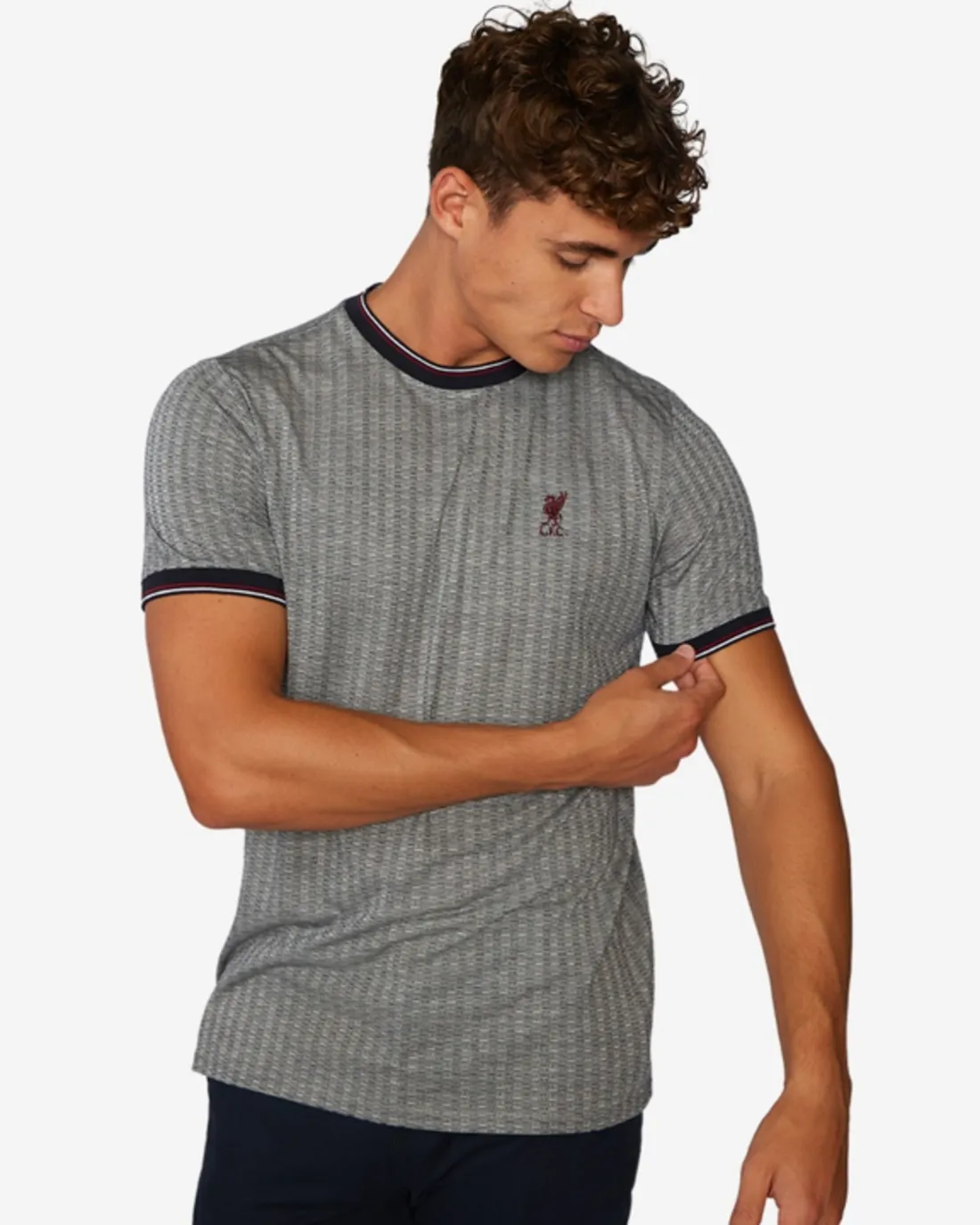 LFC  Knitted Cuff Men's Tee NAVY