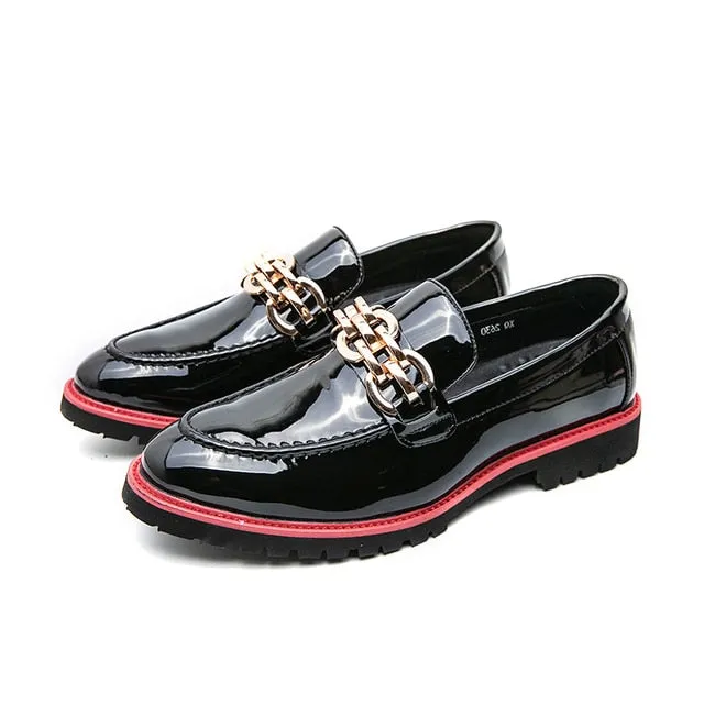 Scarlet Gold Shine Classic Shoes