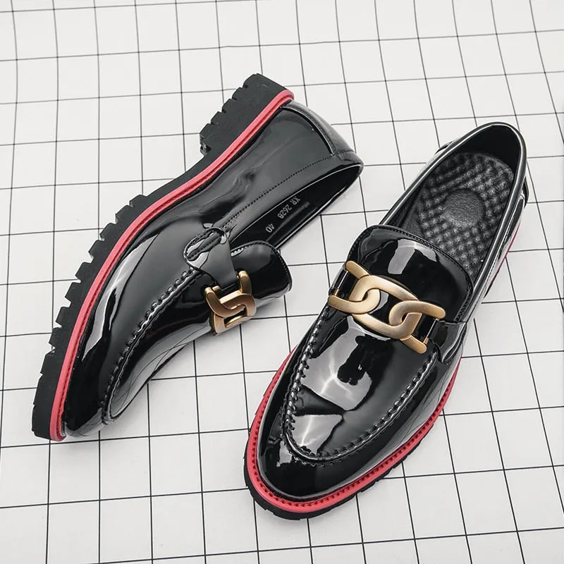 Scarlet Gold Shine Classic Shoes