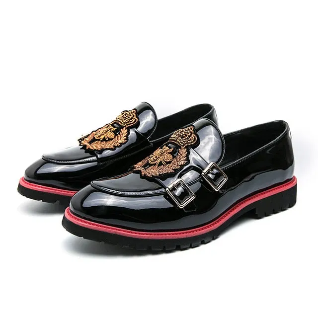 Scarlet Gold Shine Classic Shoes