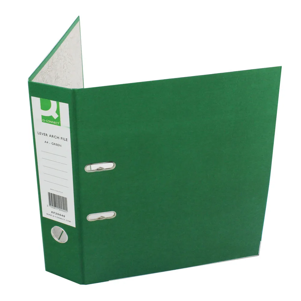 Value Lever Arch File Paperbacked A4 Green